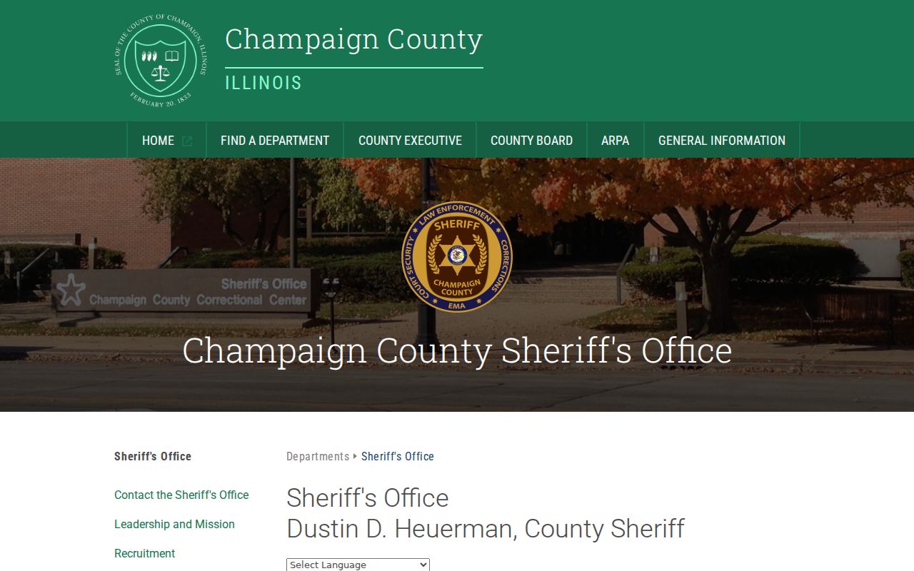 Champaign County criminal history sheriff records